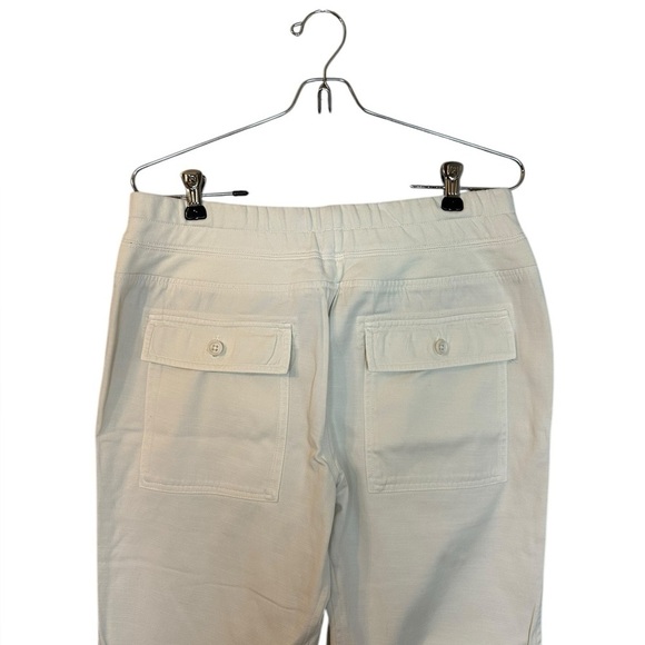 James Perse Alabaster Pigment Ivory Cream Cropped Mixed Media Pant 2 - Picture 7 of 10